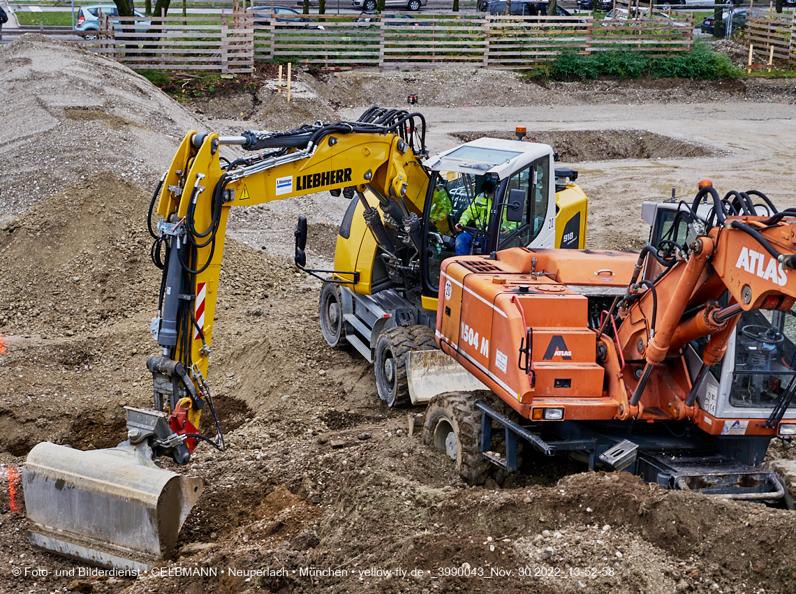 30.11.2022 - Baustelle an der Quiddestraße Haus für Kinder in Neuperlach